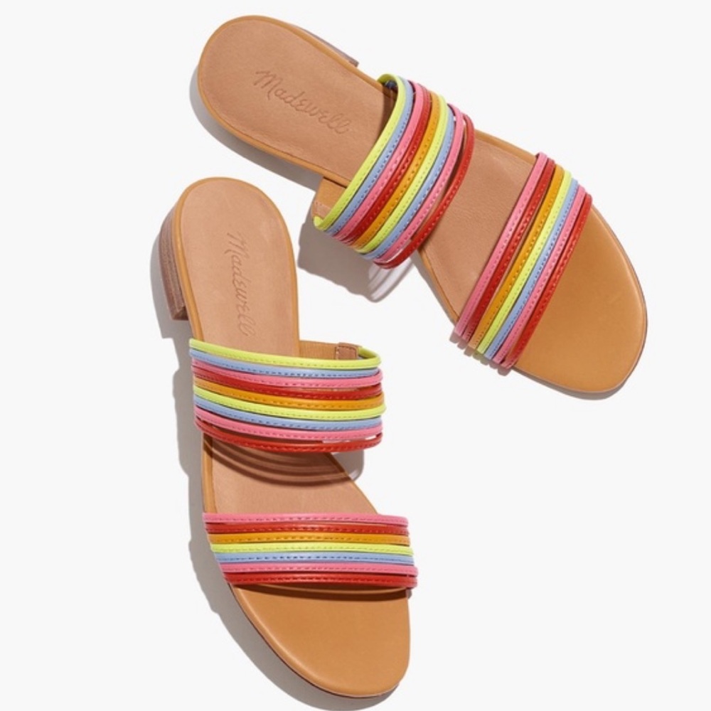 MADEWELL Meg slide rainbow sandal- 8